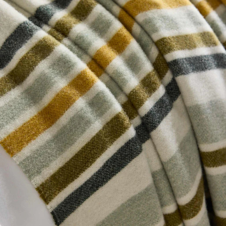 VORLOOM Striped Lambswool Throw Blanket