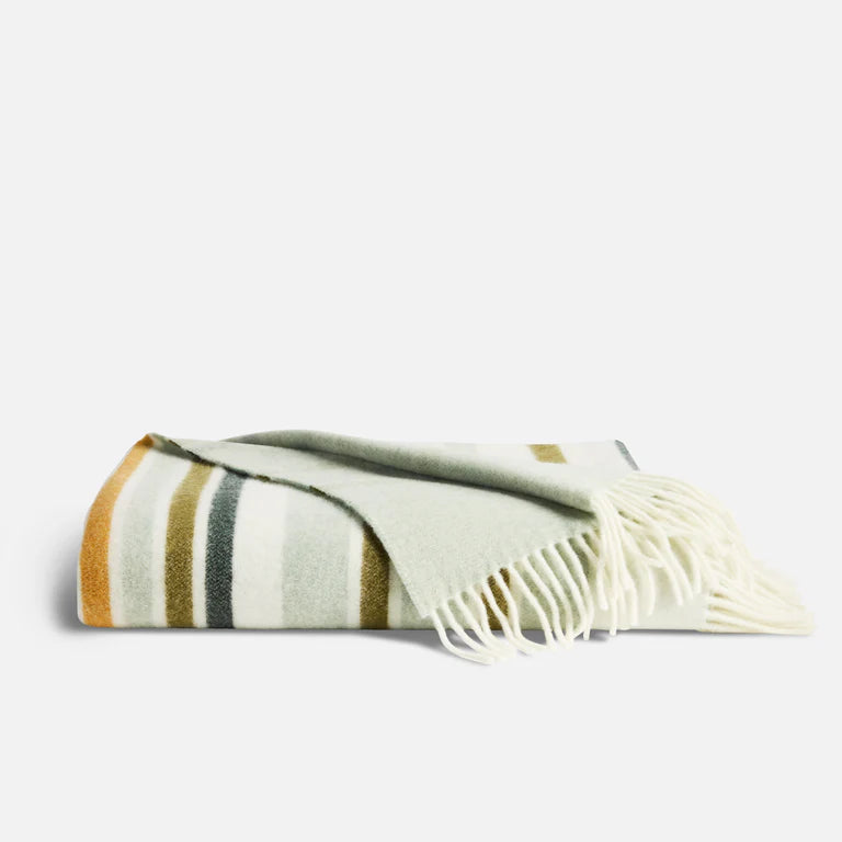 VORLOOM Striped Lambswool Throw Blanket