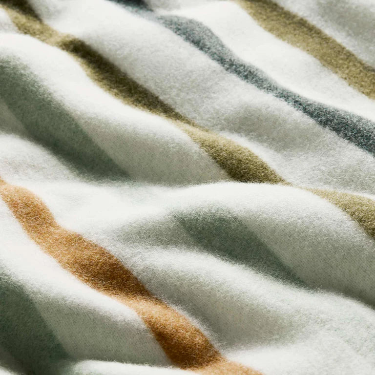 VORLOOM Striped Lambswool Throw Blanket
