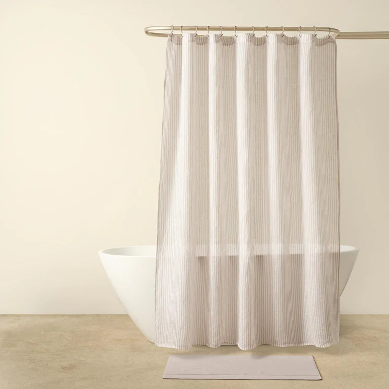 VORLOOM Linen Shower Curtain