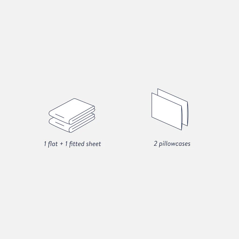 VORLOOM Washed Classic Percale Core Sheet Set