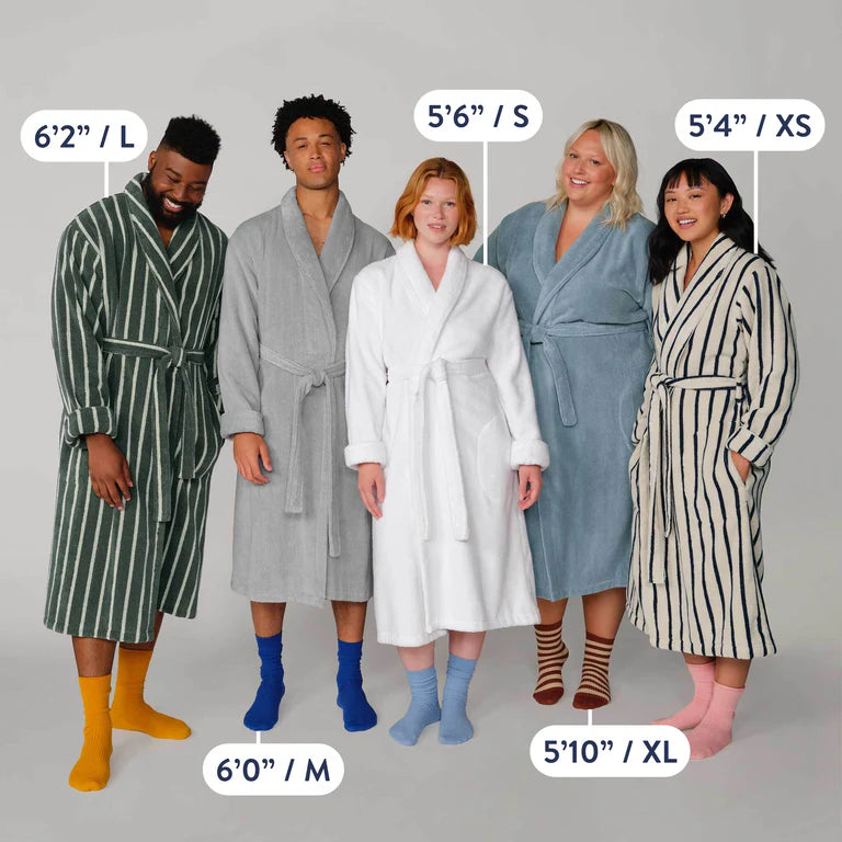 VORLOOM Super-Plush Robe Blue check pattern