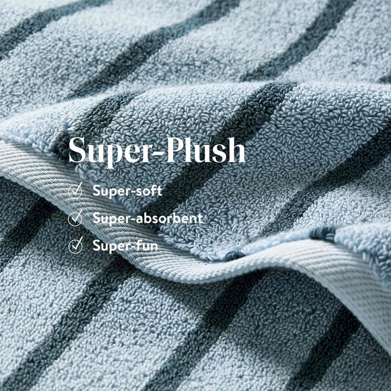 VORLOOM Super-Plush Robe Blue check pattern